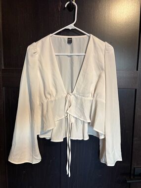 Ruffle Front Tie Bridal Top